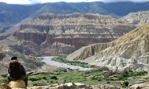 Mustang from the birds view